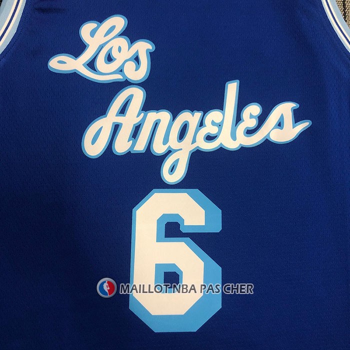 Maillot Los Angeles Lakers LeBron James NO 6 Hardwood Classic 2021-22 bleu
